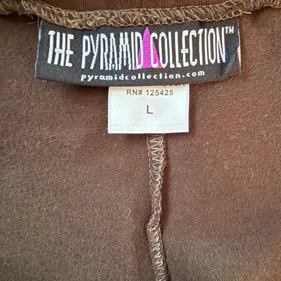 2 Pairs Pyramid Collection Ruched Ankle Stretchy Leggings Black & Brown Sz L - Picture 7 of 16